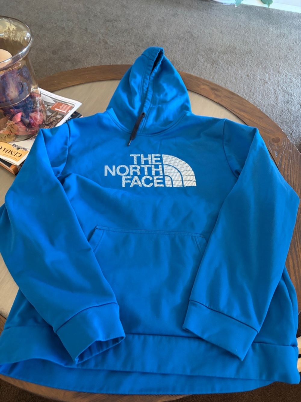The North face Men’s Hoodie XL EUC Medium Blue